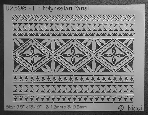 LH Polynesian Panel stencil 9.5" height